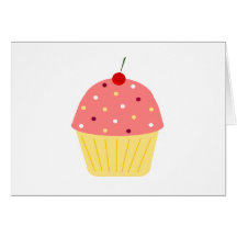 Pink Frosting Cupcake Card