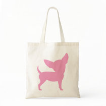 Pink Funny Chihuahua Tote Bag