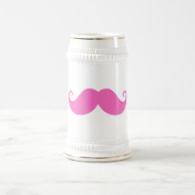 Pink funny handlebar moustache cute trendy mugs