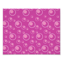 Pink Fuschia Dots Background Pattern Photo Print