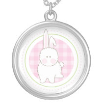 Pink Fuzzy Bunny Necklace necklaces