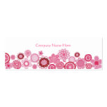 Pink Garden White Skinny Business Profile Card Business Card Template