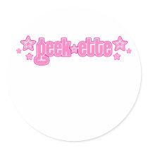 Pink Geekette Round Stickers