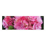 Pink Geranium Up Close Bookmark business cards