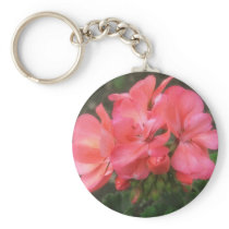 Pink Geraniums 2 Keychains