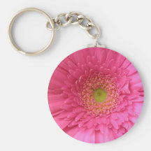 Pink Gerber Daisy Key Chain
