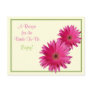 Pink Gerber Daisy Recipe Card for the Bride to Be