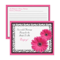 Pink Gerber Recipe Card for a Successful Marriage Postcard