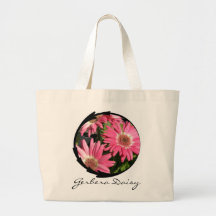 Pink Gerbera Daisy Canvas Bags