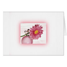 Pink Gerbera Daisy Greeting Cards