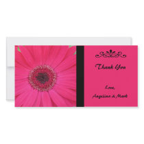 Pink Gerbera Daisy Thank You Photo Card
