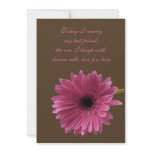 Pink Gerbera Daisy Wedding Invitation