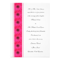Pink Gerbera Daisy Wedding Invitation invitations