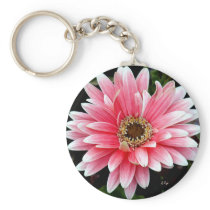 Pink Gerbera Keychain