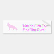 Pink German Shepherd Solid Bumper Sticker