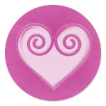 Pink Ghost Heart Sticker