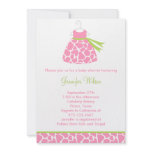 Pink Giraffe Print Baby Shower Invitation