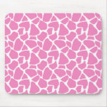 Pink Giraffe Print Mousepad