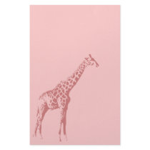 Pink Giraffe Sketch Stationery