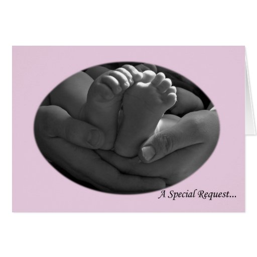 Pink Girl Godmother Request Card