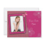 Pink Girly Photo Card Personalized Invites