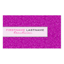 Pink Glitter 2 Beautician Business Card