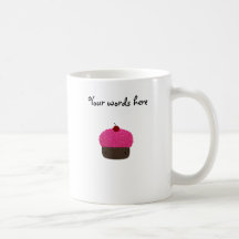 Pink glitter cupcake mug