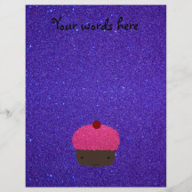 Pink glitter cupcake purple glitter custom flyer
