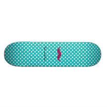 Pink glitter moustache skate board decks