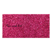 Pink glitter picture card