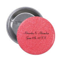 Pink glitter wedding favours