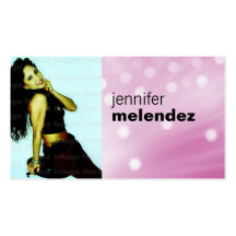 Pink Glow Headshot Business Card