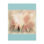Pink Glow, Tulips, frameable Postcard template