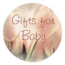 Pink Glow, Tulips, Sticker