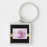 Pink, golden and black keychain