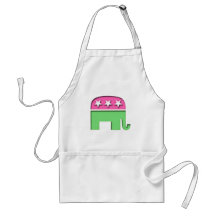 Pink GOP Elephant Apron