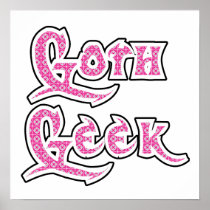 Pink Goth Geek Posters