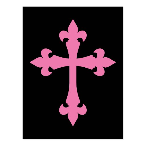 Pink Gothic Cross Post Cards
