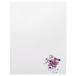 pink gothic skull and anchor vector art design letterhead
