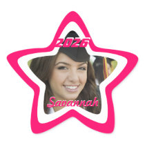 Pink Graduation or Sweet Sixteen Photo Stickers
