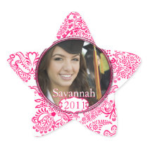 Pink Graduation or Sweet Sixteen Photo Stickers