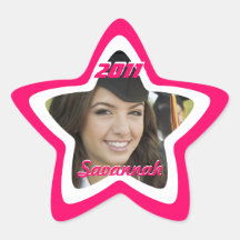 Pink Graduation or Sweet Sixteen Photo Stickers