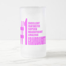 Pink Granddaughters : Number One Granddaughter Mugs