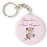 Pink Grandmas Are Angels Tshirts and Gifts Keychain