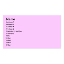 pink & green business card