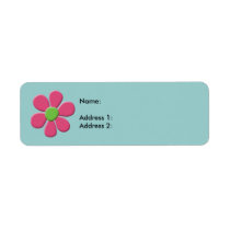 Pink Green Daisy labels