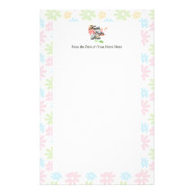 Pink/Green Floral Faith Hope Love Stationery