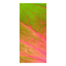 pink green leaf rack card