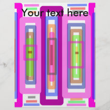 Pink green multicolored rectangles full colour flyer