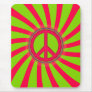 PINK & GREEN PEACE SIGN DESIGN MOUSE PADS